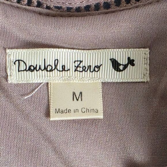 Double Zero M Mauve Cold Shoulder Boho Blouse - Picture 6 of 8